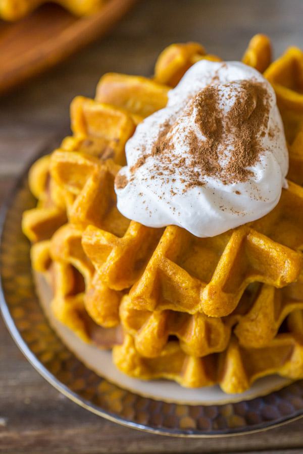 pumpkin spice waffles