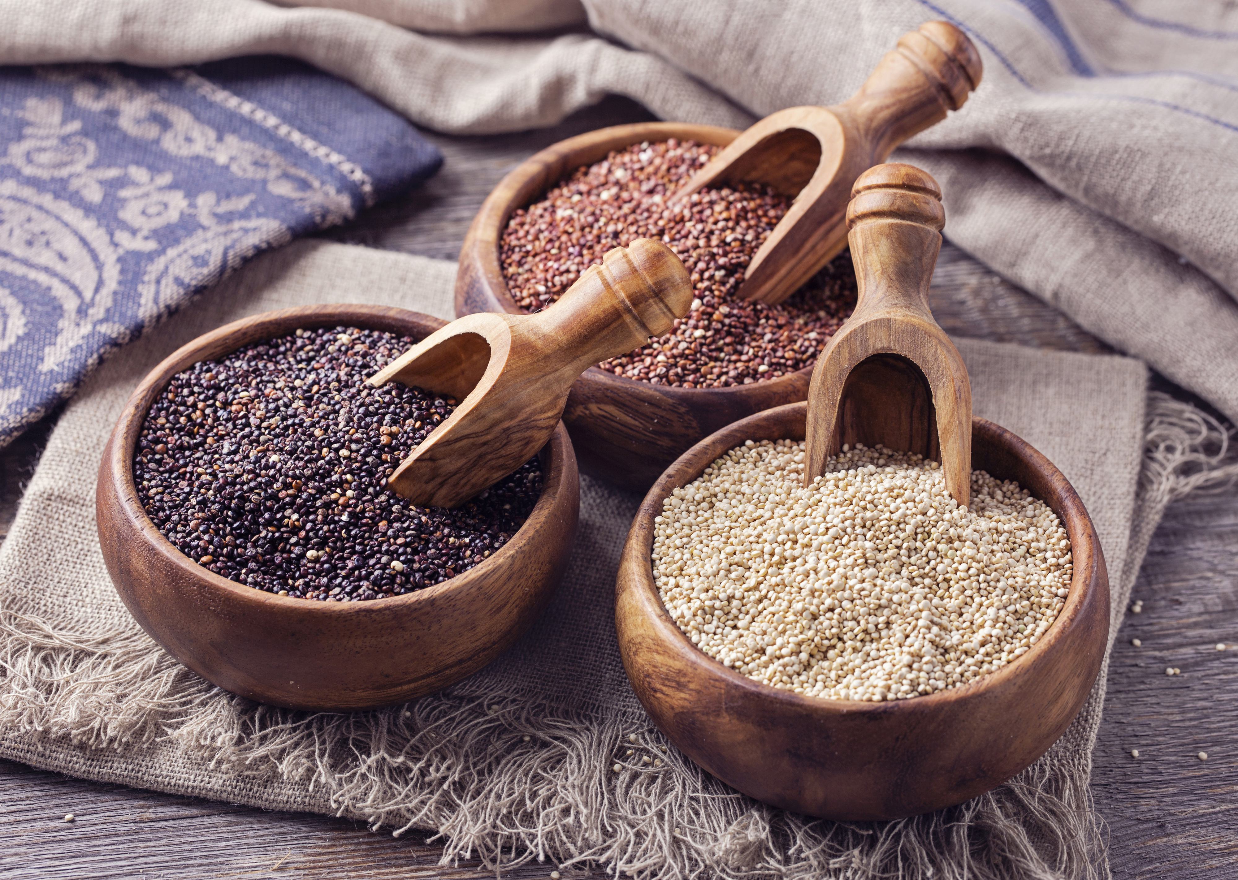 black, red and white quinoa