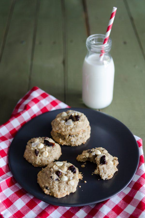 White Chocolate Cherry Oatmeal Cookies Freezer Cooking