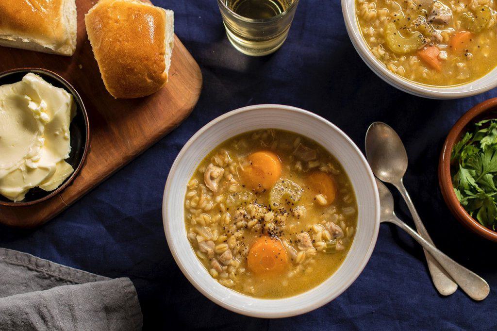 Lemony Chicken Barley Soup Elisha Joyce