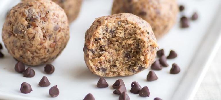 Chocolate Chip Cookie Dough Protein Balls