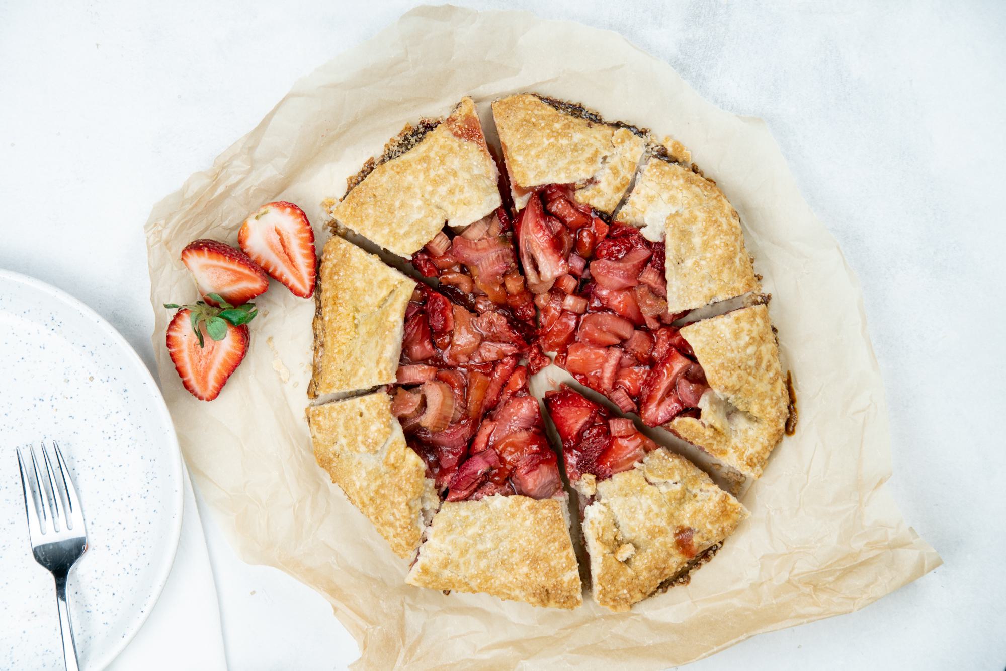 Gluten Free Strawberry Rhubarb Galette