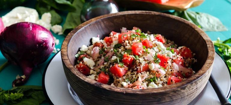 Watermelon Quinoa Salad With Fermented Honey