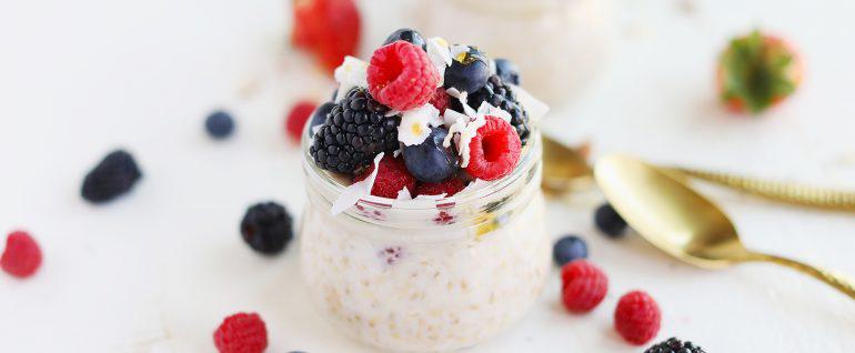Easy Overnight Steel Cut Oats with Almond Milk and Honey
