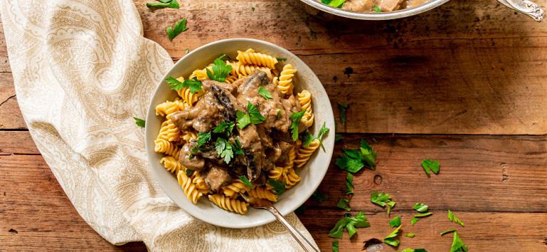 Gluten Free Vegan Mushroom Stroganoff