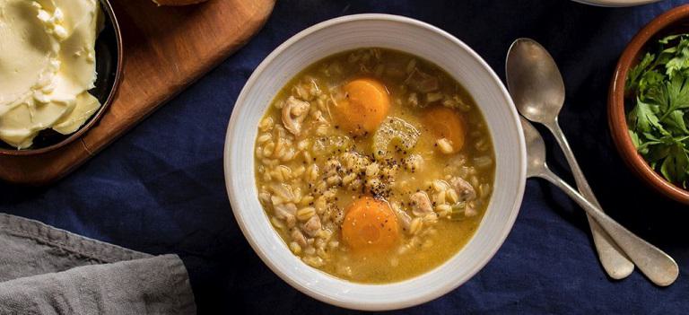 Lemony Chicken Barley Soup