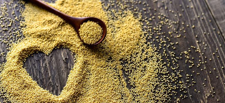 Amaranth seeds on a table