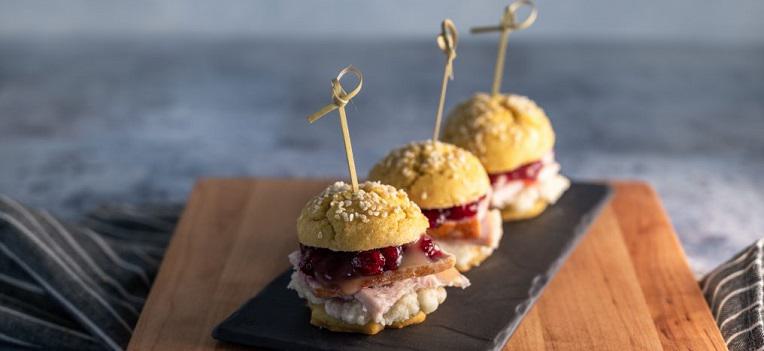 Grain Free Slider Buns with Thanksgiving Variation