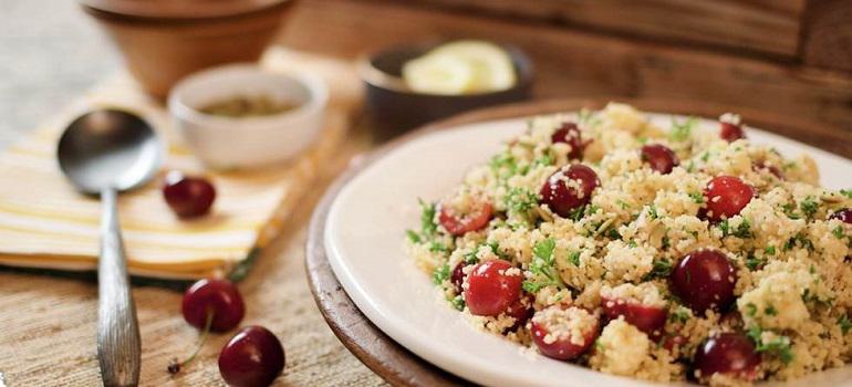 Fresh Cherry & Pepita Golden Couscous Salad