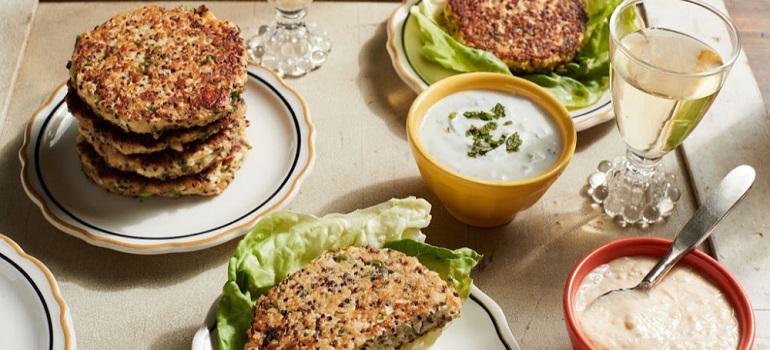 Fresh Herb, Feta & Quinoa Cauliflower Patties