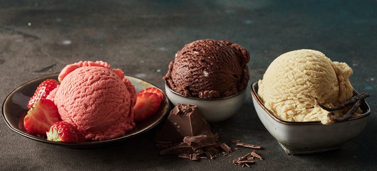 collection of delicious ice cream