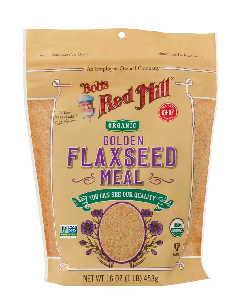 Bob's Red Mill Golden Flaxseed Meal, Organic, Gluten Free, Whole Ground, 16 Ounce